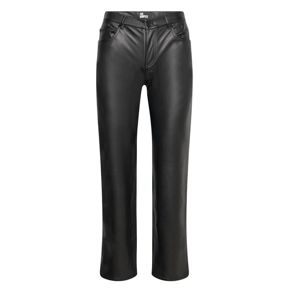 The Kooples Black Faux Leather Pants Designer Slim Size FR 40/US Large MSRP $335
